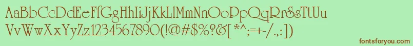 Cyun Font – Brown Fonts on Green Background