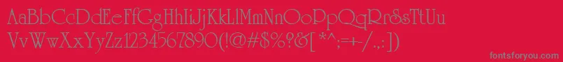 Cyun Font – Gray Fonts on Red Background