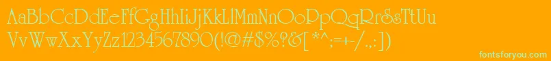 Cyun Font – Green Fonts on Orange Background