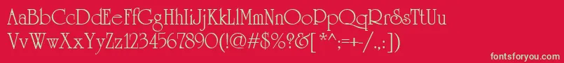 Cyun Font – Green Fonts on Red Background