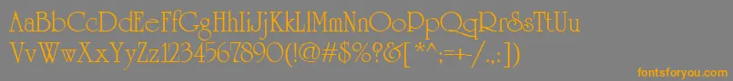 Cyun-Schriftart – Orangefarbene Schriften auf grauem Hintergrund