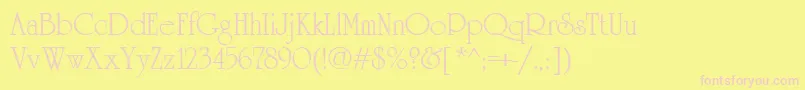 Cyun Font – Pink Fonts on Yellow Background