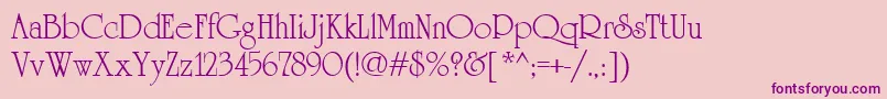 Cyun Font – Purple Fonts on Pink Background
