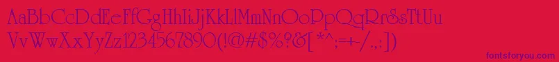 Cyun Font – Purple Fonts on Red Background