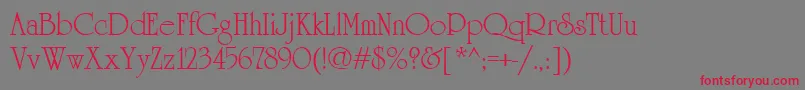Cyun Font – Red Fonts on Gray Background