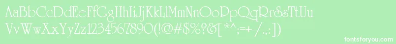 Cyun Font – White Fonts on Green Background