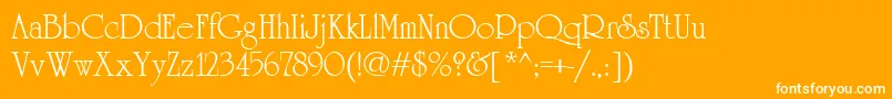 Cyun Font – White Fonts on Orange Background