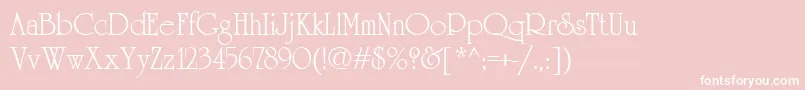 Шрифт Cyun – белые шрифты на розовом фоне