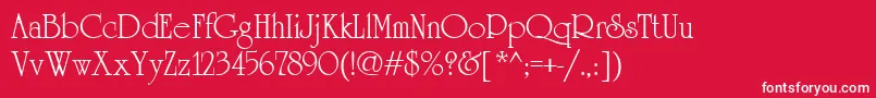 Cyun Font – White Fonts on Red Background