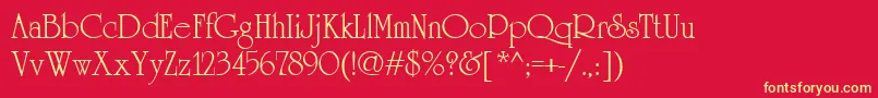 Cyun Font – Yellow Fonts on Red Background