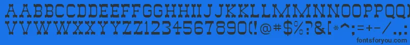 GeOldWest Font – Black Fonts on Blue Background