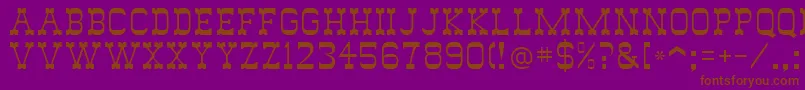 GeOldWest Font – Brown Fonts on Purple Background