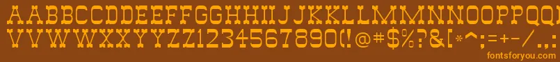 GeOldWest Font – Orange Fonts on Brown Background