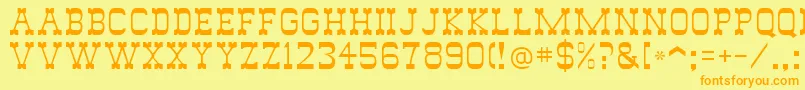 GeOldWest Font – Orange Fonts on Yellow Background