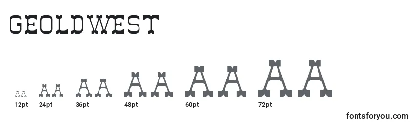 GeOldWest Font Sizes