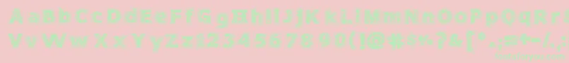 NeedleworkPerfect Font – Green Fonts on Pink Background