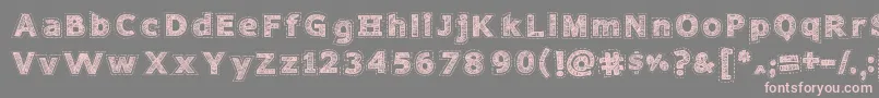 NeedleworkPerfect Font – Pink Fonts on Gray Background