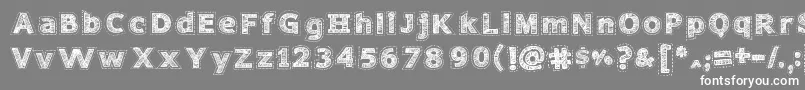 NeedleworkPerfect Font – White Fonts on Gray Background