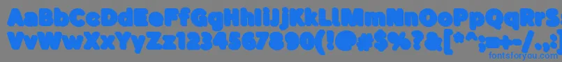 BubademoShadow Font – Blue Fonts on Gray Background