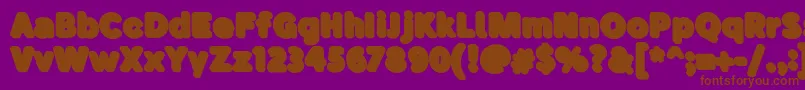 BubademoShadow Font – Brown Fonts on Purple Background