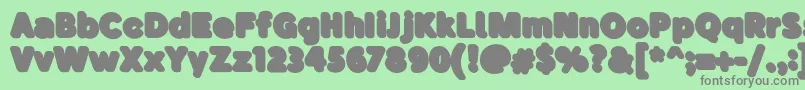 BubademoShadow Font – Gray Fonts on Green Background