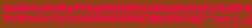 BubademoShadow Font – Red Fonts on Brown Background