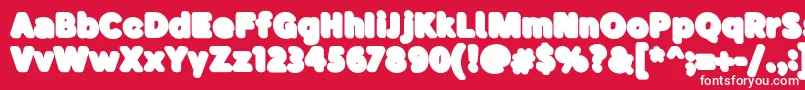 BubademoShadow Font – White Fonts on Red Background