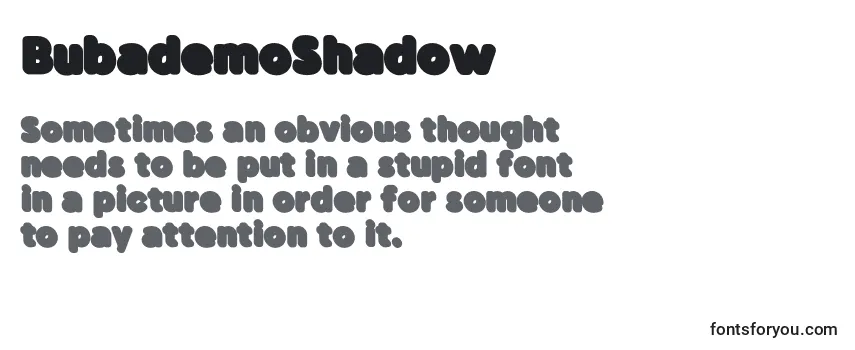 フォントBubademoShadow
