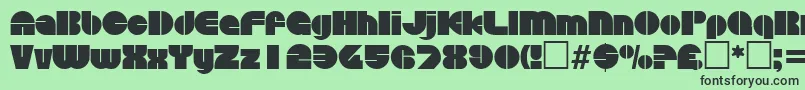 DiscoRegular Font – Black Fonts on Green Background