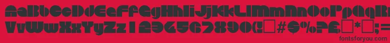 DiscoRegular Font – Black Fonts on Red Background