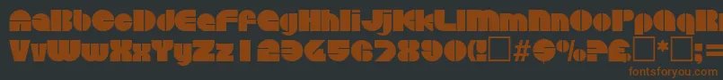 DiscoRegular Font – Brown Fonts on Black Background