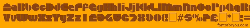 DiscoRegular Font – Brown Fonts on Orange Background