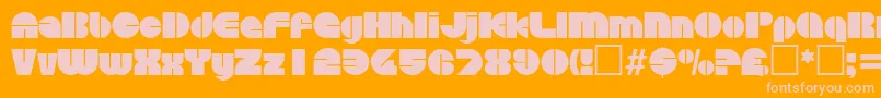 DiscoRegular Font – Pink Fonts on Orange Background