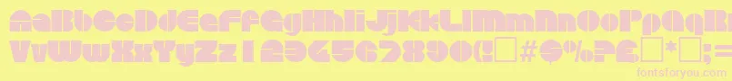 DiscoRegular Font – Pink Fonts on Yellow Background