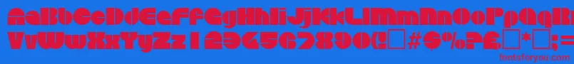 DiscoRegular Font – Red Fonts on Blue Background