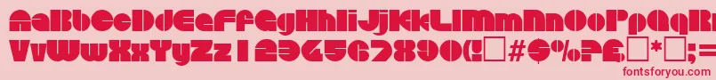 DiscoRegular Font – Red Fonts on Pink Background