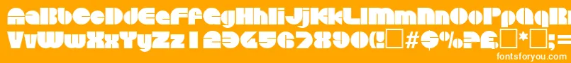 DiscoRegular Font – White Fonts on Orange Background