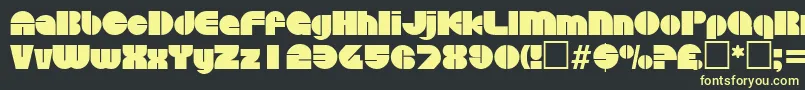 DiscoRegular Font – Yellow Fonts on Black Background