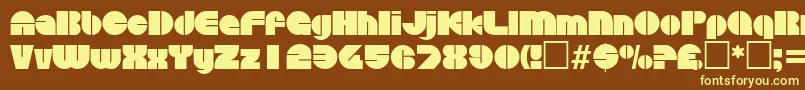 DiscoRegular Font – Yellow Fonts on Brown Background