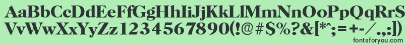 フォントHorshamserialBold – 緑の背景に黒い文字