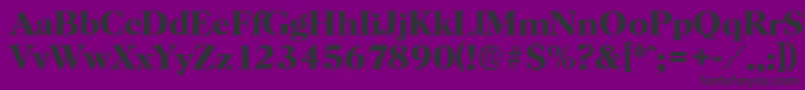 フォントHorshamserialBold – 紫の背景に黒い文字