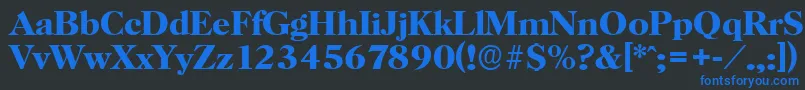 HorshamserialBold Font – Blue Fonts on Black Background