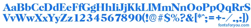 フォントHorshamserialBold – 白い背景に青い文字