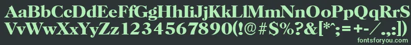 フォントHorshamserialBold – 黒い背景に緑の文字