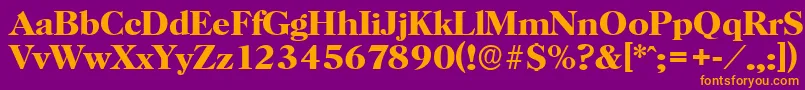 HorshamserialBold Font – Orange Fonts on Purple Background