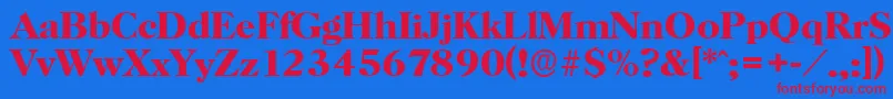 HorshamserialBold Font – Red Fonts on Blue Background