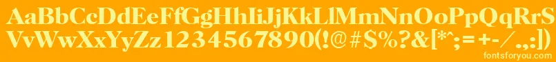 HorshamserialBold Font – Yellow Fonts on Orange Background