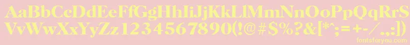 HorshamserialBold Font – Yellow Fonts on Pink Background