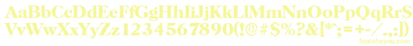 HorshamserialBold Font – Yellow Fonts on White Background