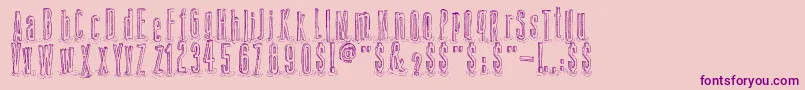 AmazonPalafita-Schriftart – Violette Schriften auf rosa Hintergrund